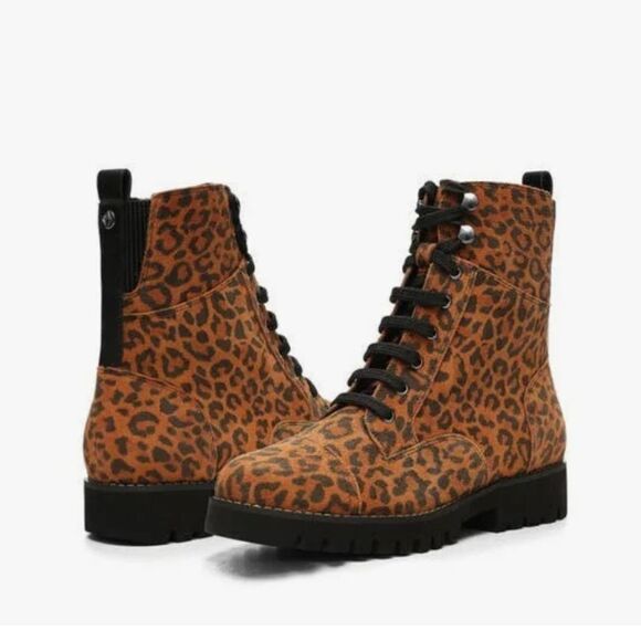 New Donald J Pliner Shoes Donald Pliner Ease Lace Up Boot Leopard Print size 6.5 - Picture 5 of 9